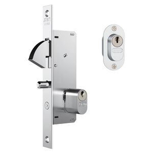 Fechadura Stam 940 Porta de Correr Acabamento Cromado - Espelho de Aço Inox Fechadura Stam 940 Porta de Correr Acabamento Cromado - Espelho de Aço Inox